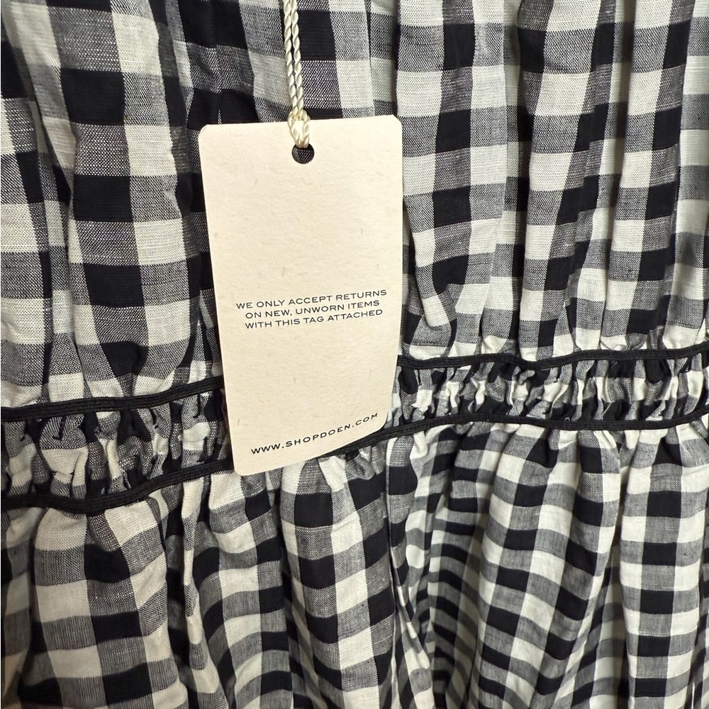 Doen Black and White Gingham Maxi Dress - Picture 6 of 6